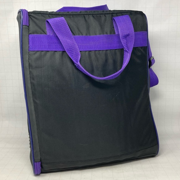 EUC Vintage Wilson Club Tote Gym Bag black purple piping neon trendy Pickleball - Picture 2 of 10